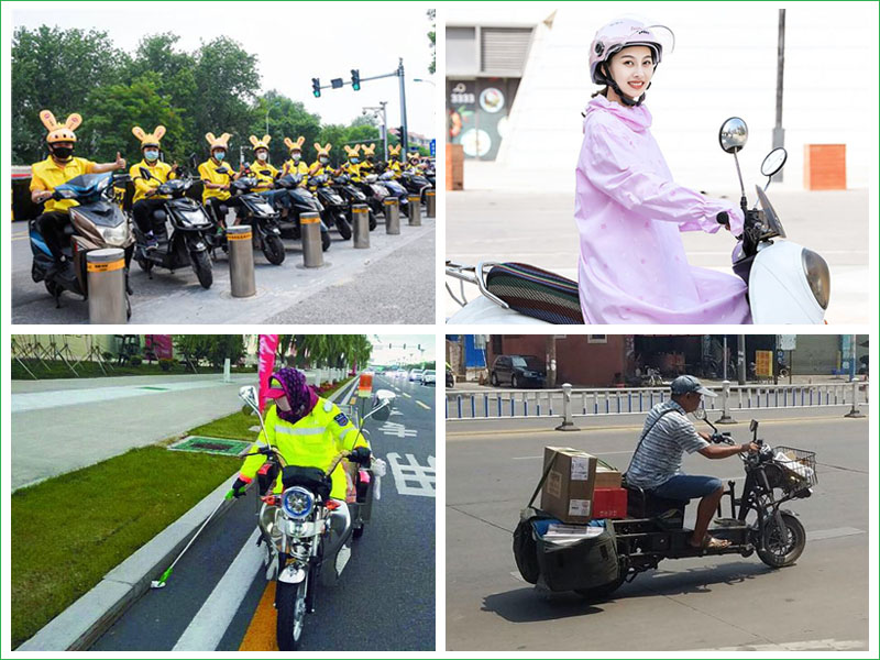 二輪電動車廣泛應(yīng)用環(huán)衛(wèi)清潔、快遞物流、餐飲外送行業(yè)